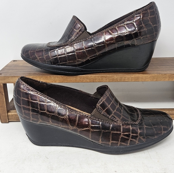 Clarks bendables wedge loafers 9 - Picture 2 of 7